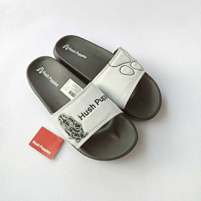 Sandal Pria slop santai wanita slide flipplop sandal hush puppies pria original - Putih, 36(Q5B1) Sa