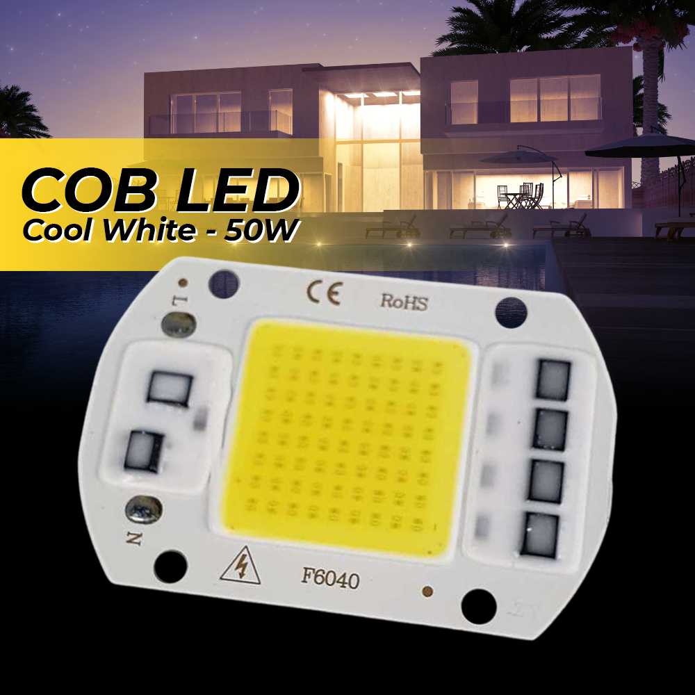 (BISA COD) FTIHSHP Arcomm Chip LED Lampu COB Floodlight Spotlight Cool Warm White 220V