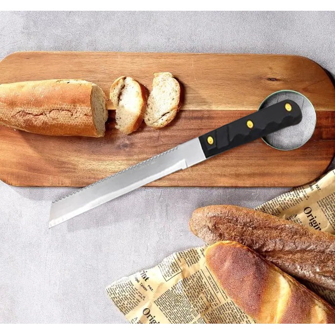 [GROSIR] PISAU ROTI PANJANG BREAD KNIFE PEMOTONG 2 SISI DOUBLE SIDE BERGERIGI MULTIFUNGSI