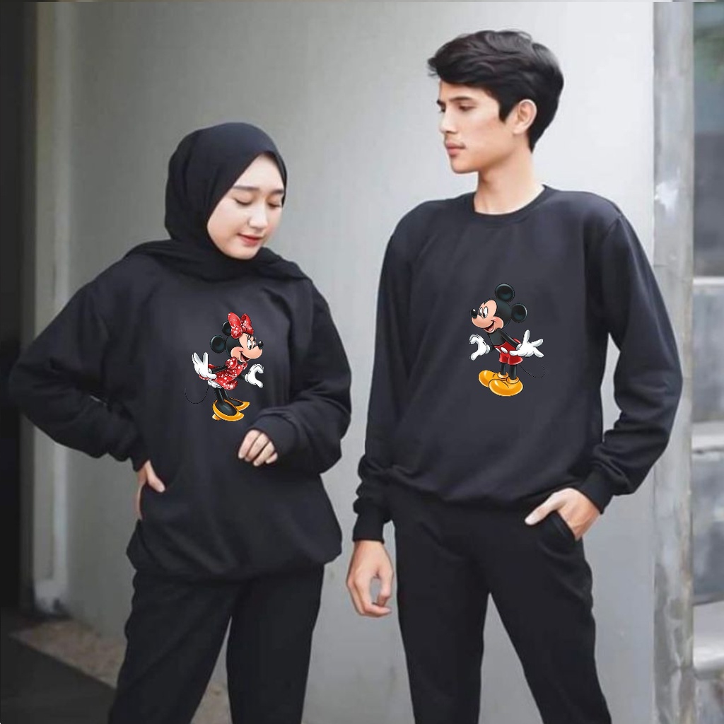 baju lengan panjang COUPLE M&amp;M / kaos distro trendy keren dan kekinian