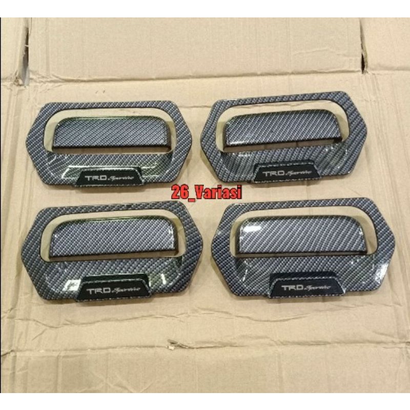 Agya Ayla Handle Cover Outer Pintu Full Carbon Model TRD SPORTIVO
