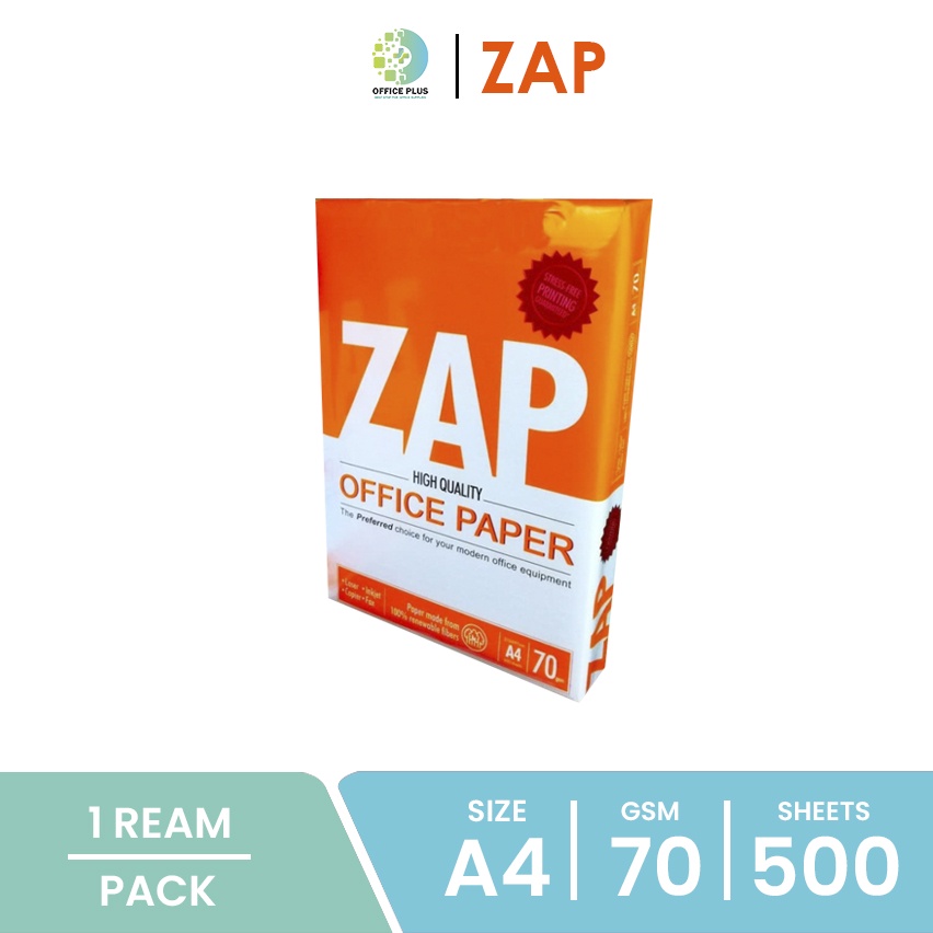 

ZAP Kertas HVS A4 70 gsm Ecer 1 Rim 500 Lembar