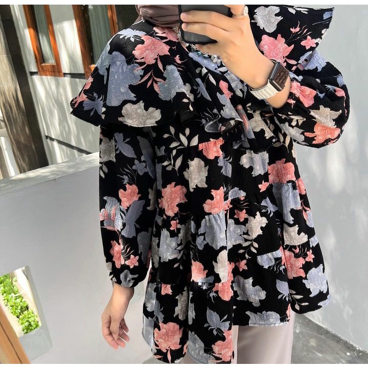 HANNA CRINKLE BLOUSE  HIBY CRINKL BLOUSE by OUTFIX