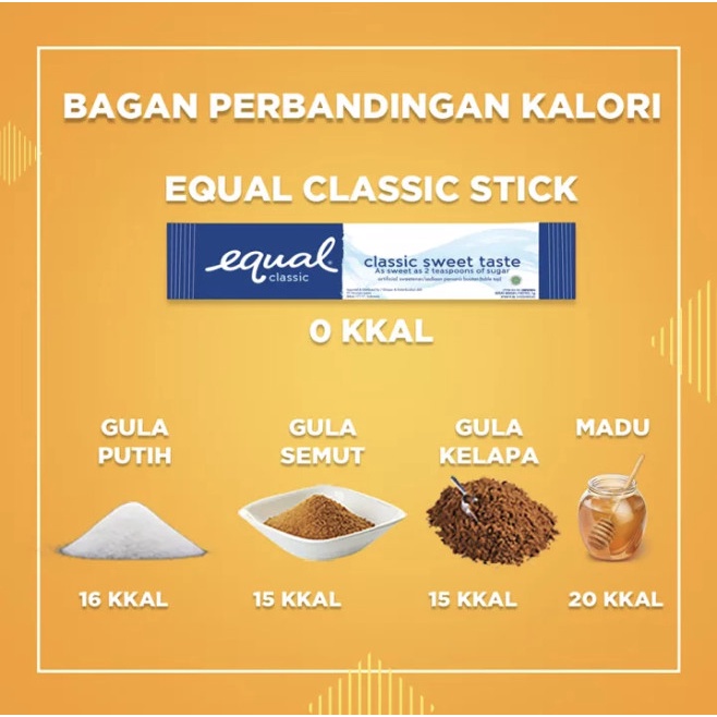 Equal Classic STICK Sweetener Zero Calorie / Pemanis Pengganti Gula
