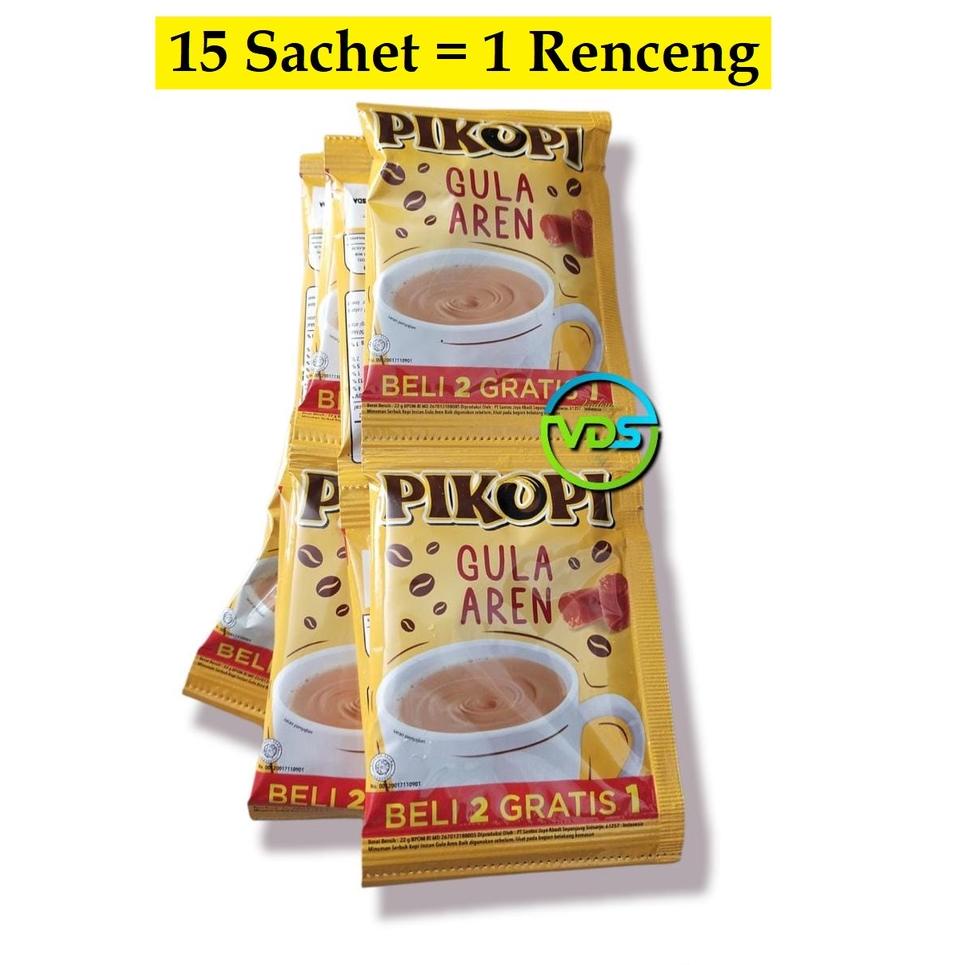 

COD✔️ PIKOPI Gula Aren 15 Sachet Produk Kopi Kapal Api (1 Renceng)