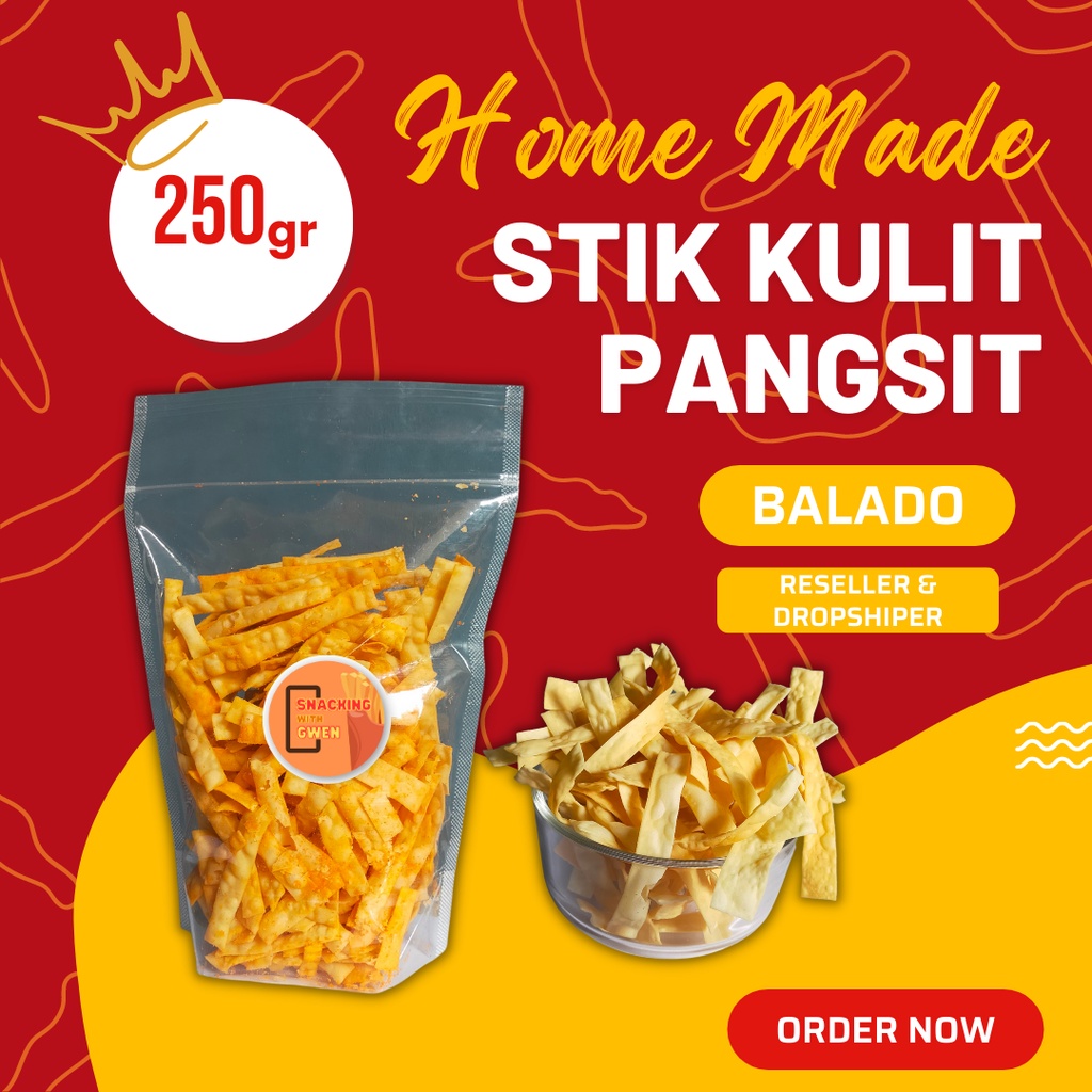 

Stik Kulit Pangsit rasa Balado 250gr