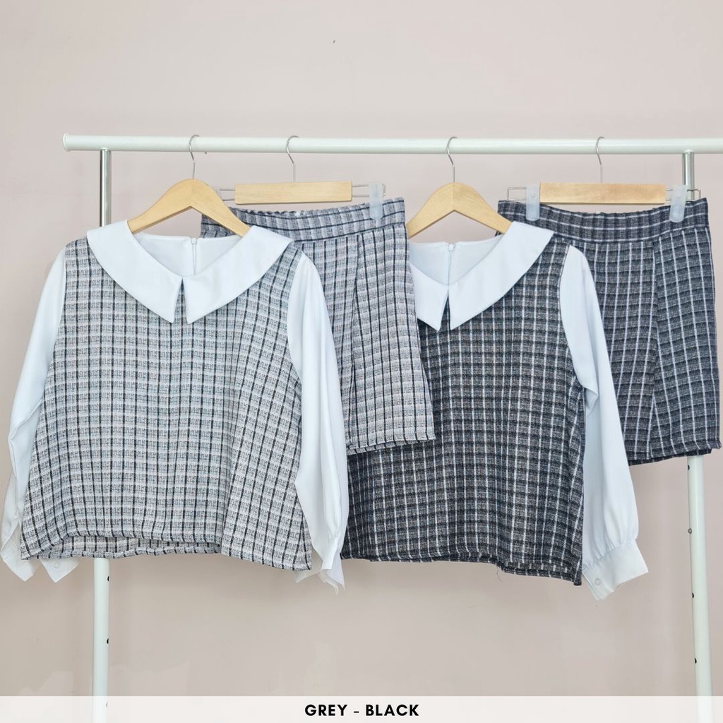 4809 queensha long sleeves skort one set