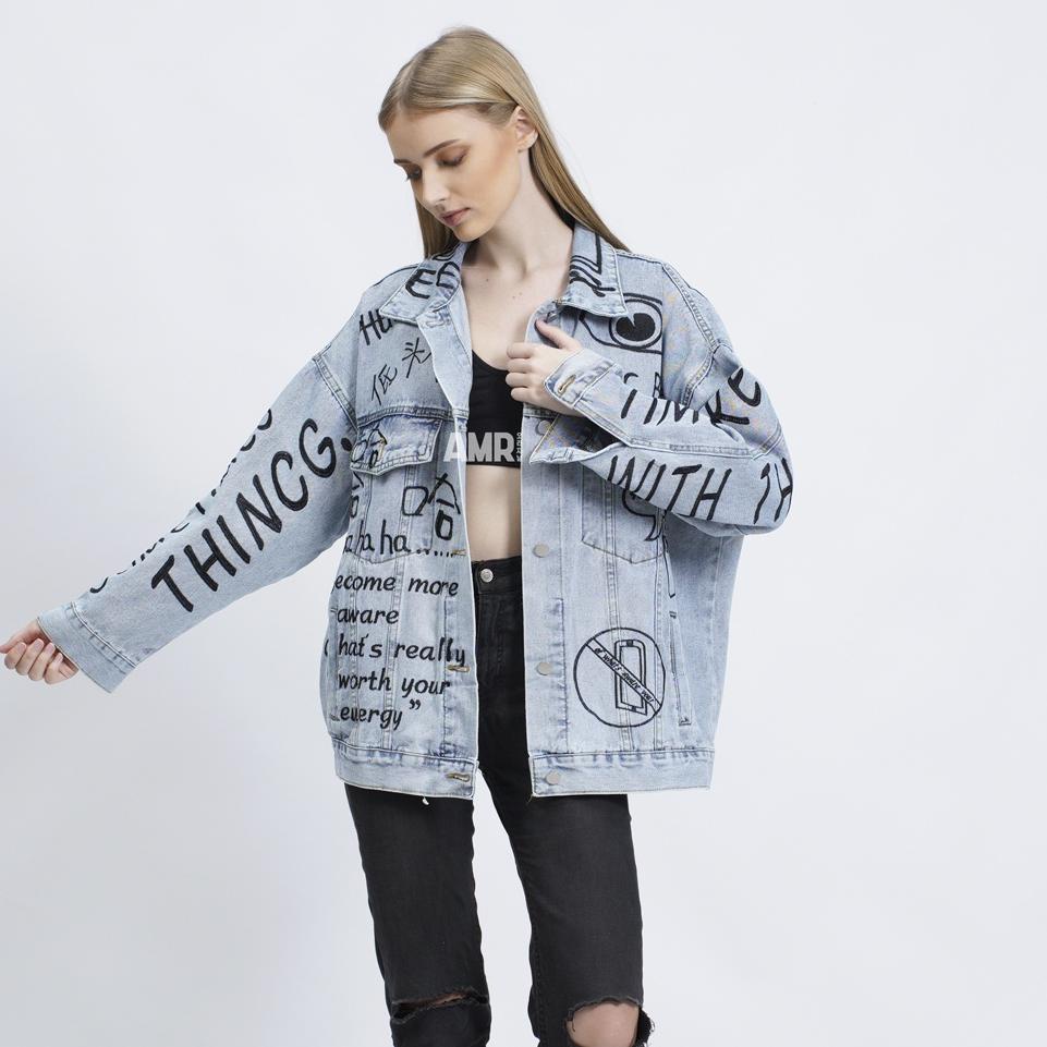 STOK TERBARU AMR ORIGINAL - NO PHONE 5206 - JACKET JEANS OVERSIZE TOXIC