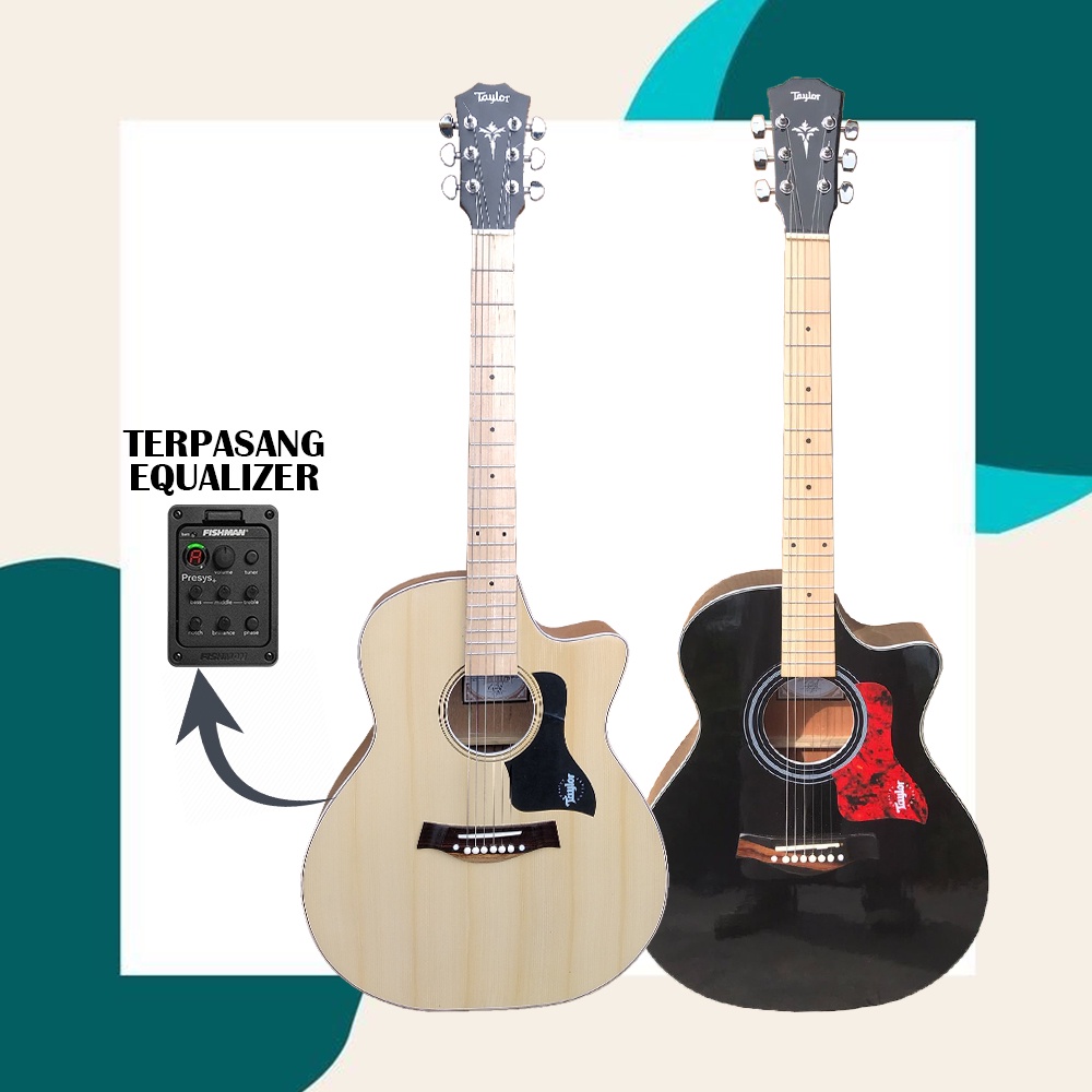 Gitar Taylor Akustik Free Packing Kayu dan Berkualitas