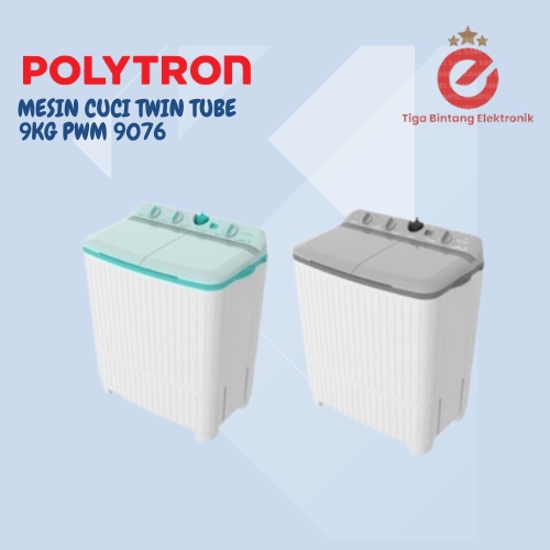 Mesin Cuci 2 Tabung Polytron PWM 9076 (9KG)