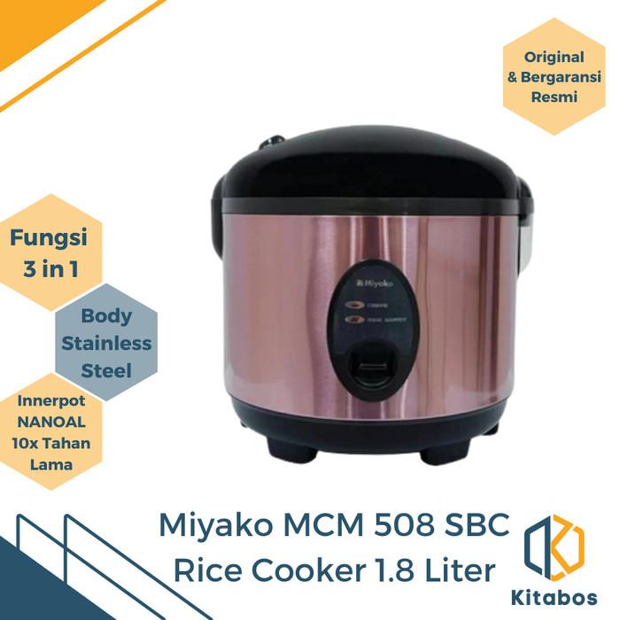 Miyako MCM 508 SBC Rice Cooker 1.8 Liter Stainless