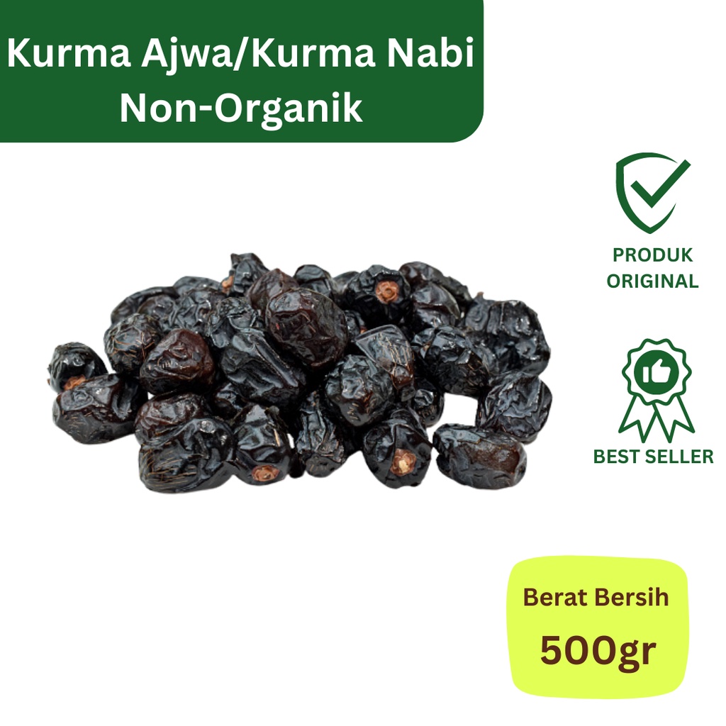 

kurma ajwa non organik 500gr kemasan toples