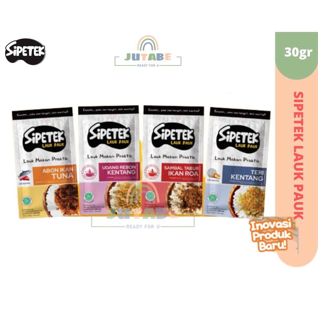 

SIPETEK Lauk Pauk sehat (1th+) | Cemilan Sehat Anak | Snack Sehat Anak sampai Dewasa | Teri Crispy | Abon Tuna | Udang crispy | sambal Tabur | Basreng Sehat