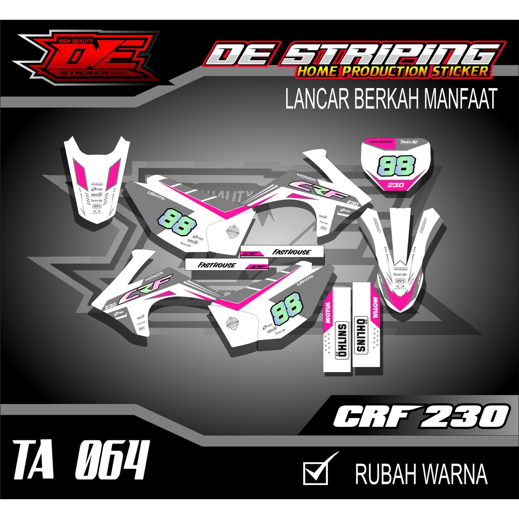 Striping Stiker Motor CRF 230 Fullbody Stiker Decal CRF 230 TA064