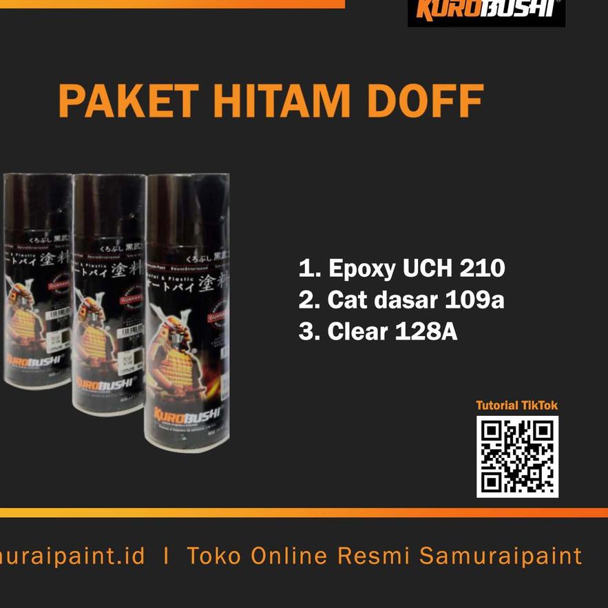 ➢ Paket Hitam Doff, Samuraipaint, Cat Semprot ❂