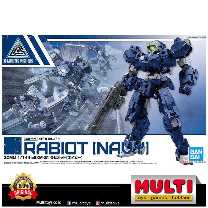 Terlaris Gundam 30Mm Eexm-21 Rabiot Navy 60699 / Bandai / Mokit / Gunpla