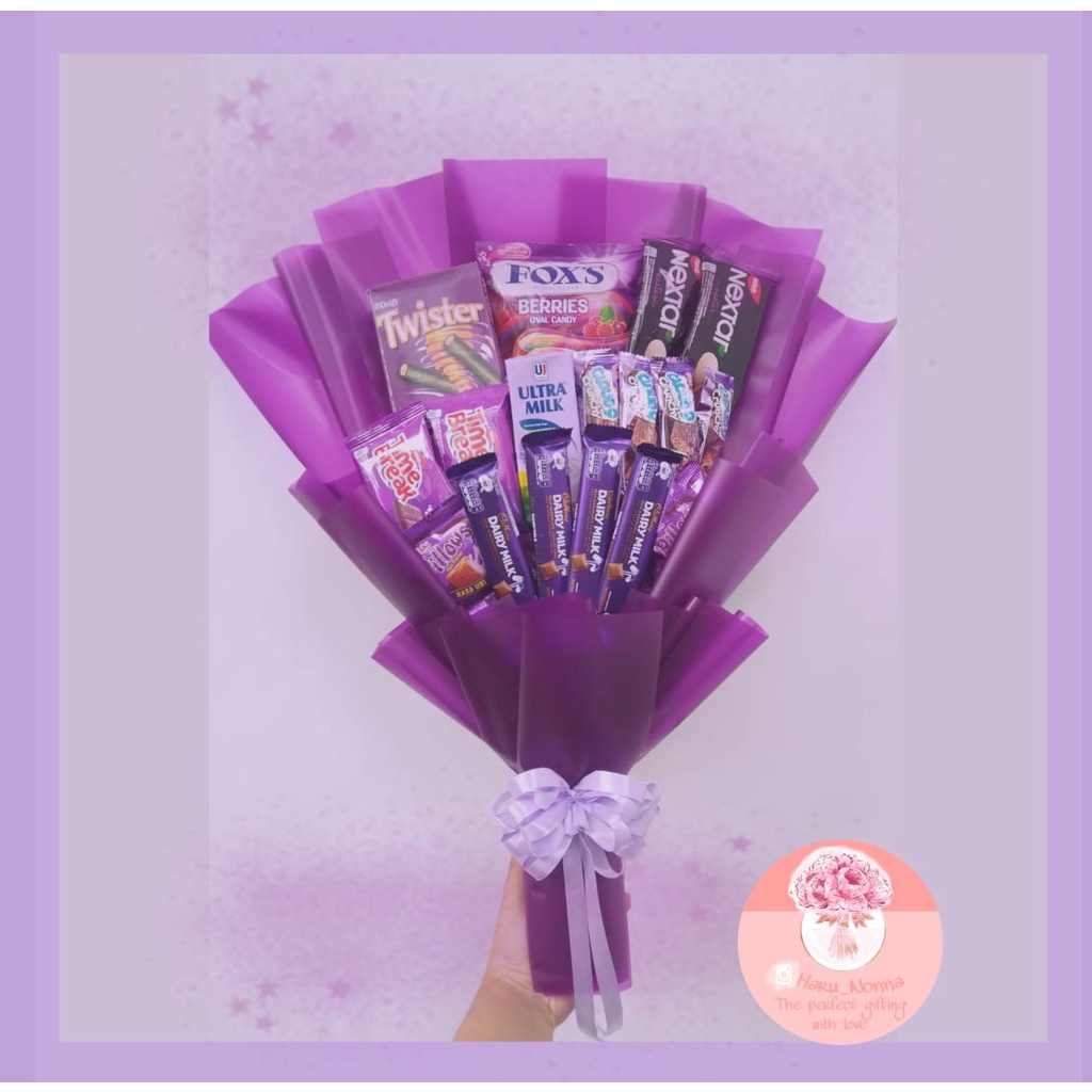 Buket PURPLE BTS/ Borahae/ Buket Ungu/ Buket BTS/ Buket Ulang tahun/ Buket Wisuda