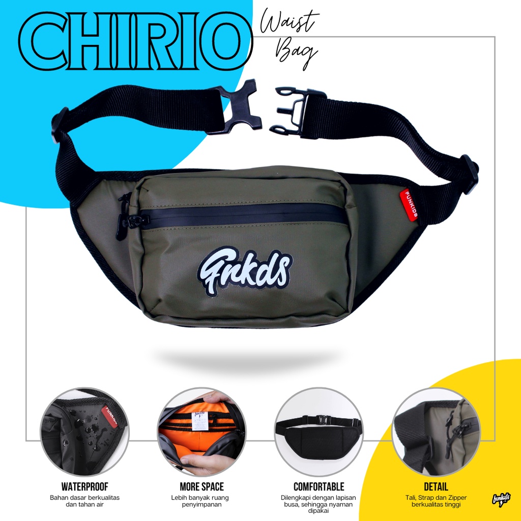 Tas Selempang Bahu Waterproof / Chirio Army Green