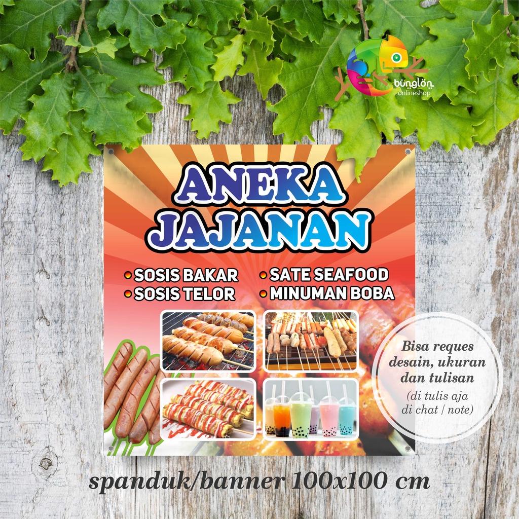 Spanduk, Banner Aneka Jajanan