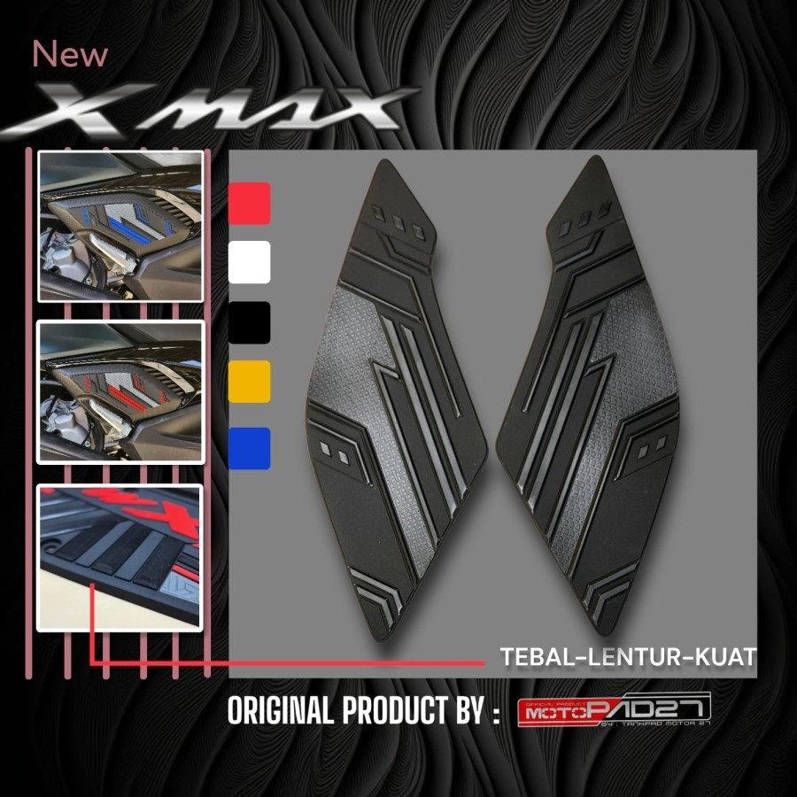 Motopad27 Stiker rubber protector footstep Yamaha Xmax New 2023