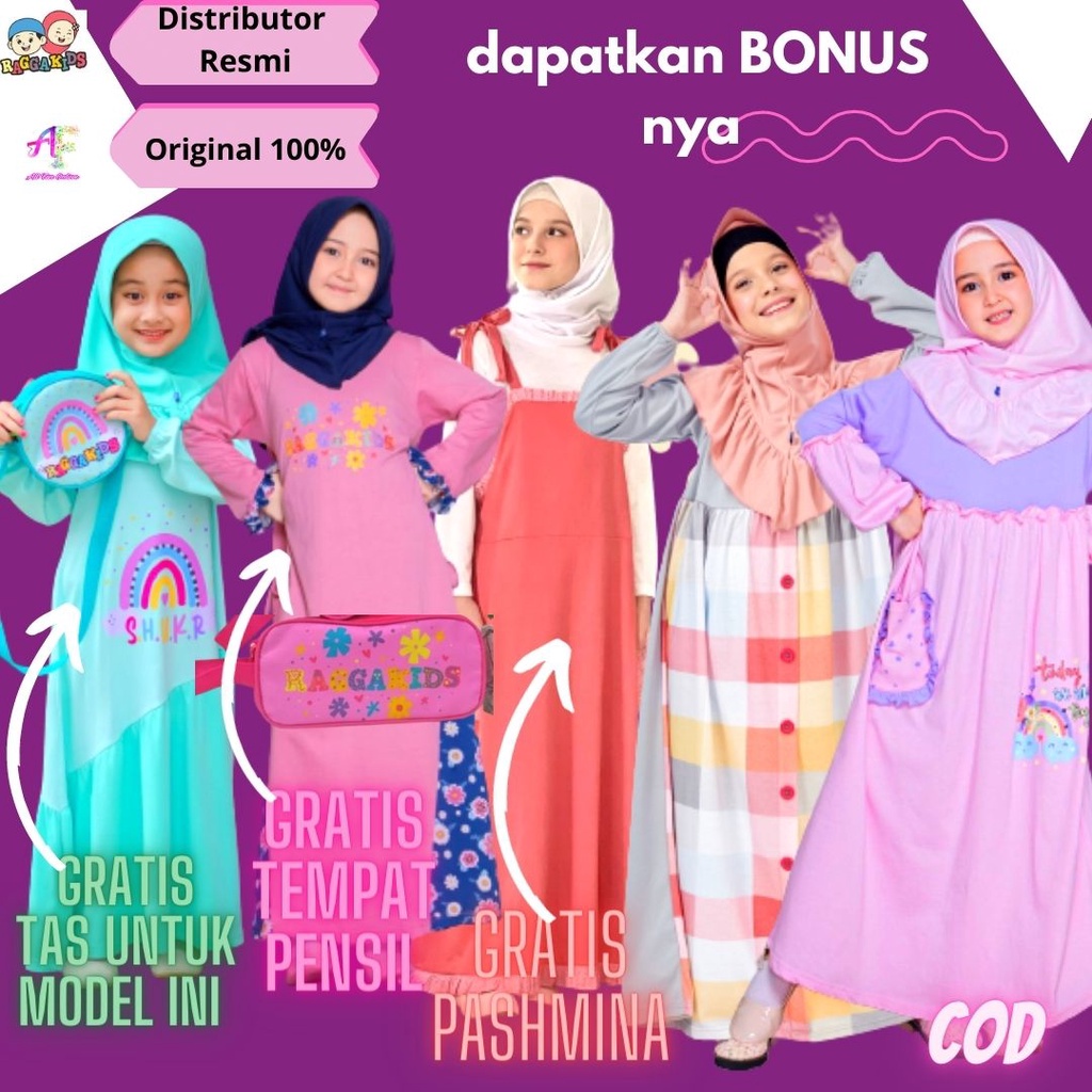Gamis Anak umur 12 tahun 10 tahun 9 tahun 2 tahun terbaru 2020 RG 41 42 43 gamis anak perempuan vira