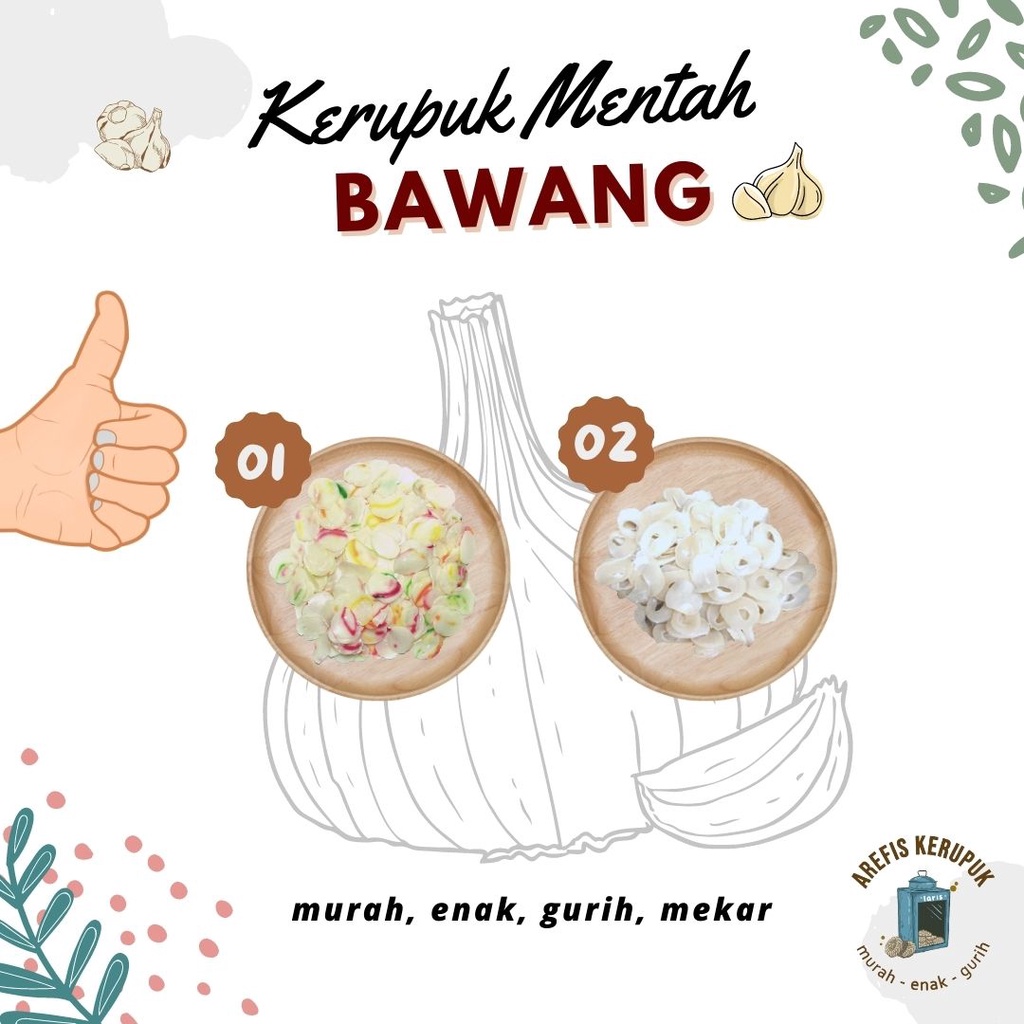 

(250gr) Krupuk bawang Mentah beraneka macam murah meriah / SEBLAK / makanan ringan