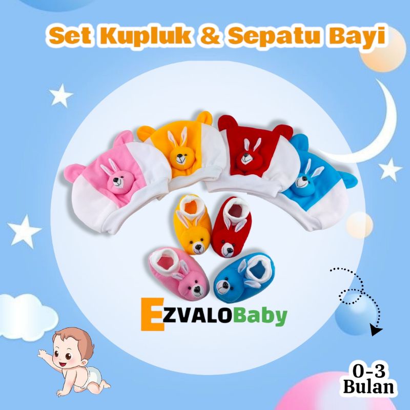 SEPATU SET KUPLUK KARAKTER KELINCI 0-3 BULAN