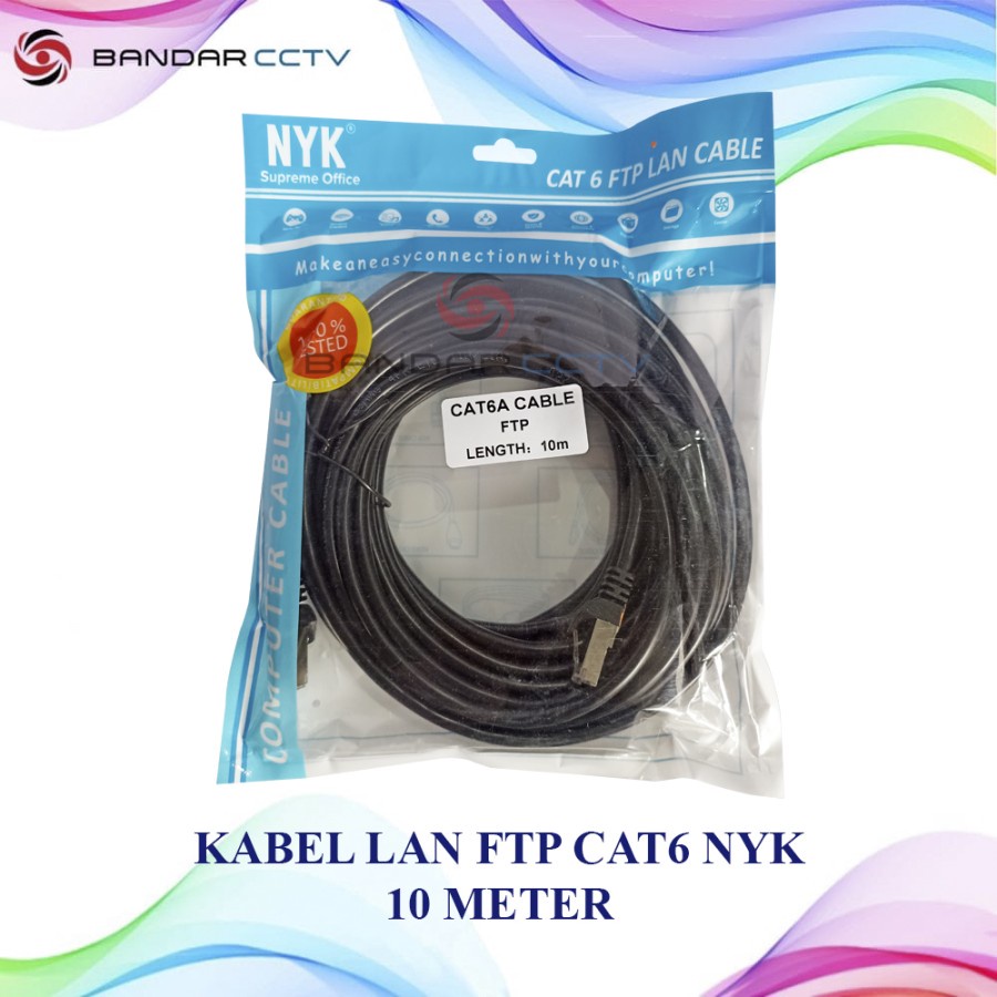 KABEL LAN FTP CAT6A NYK 10 METER KABEL LAN PC