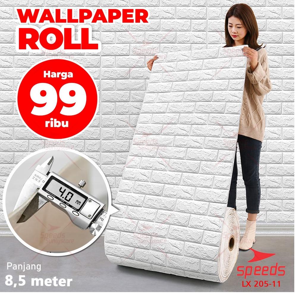 SIAP KIRIM SPEEDS Wallpaper Dinding Wallpaper 3D Wallpaper Dinding Kamar Tidur batu bata 205-12