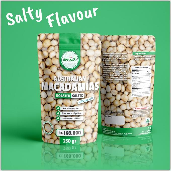 

Macadamia Nuts Roasted Salted - Kacang Macadamia Panggang Asin - 250gr