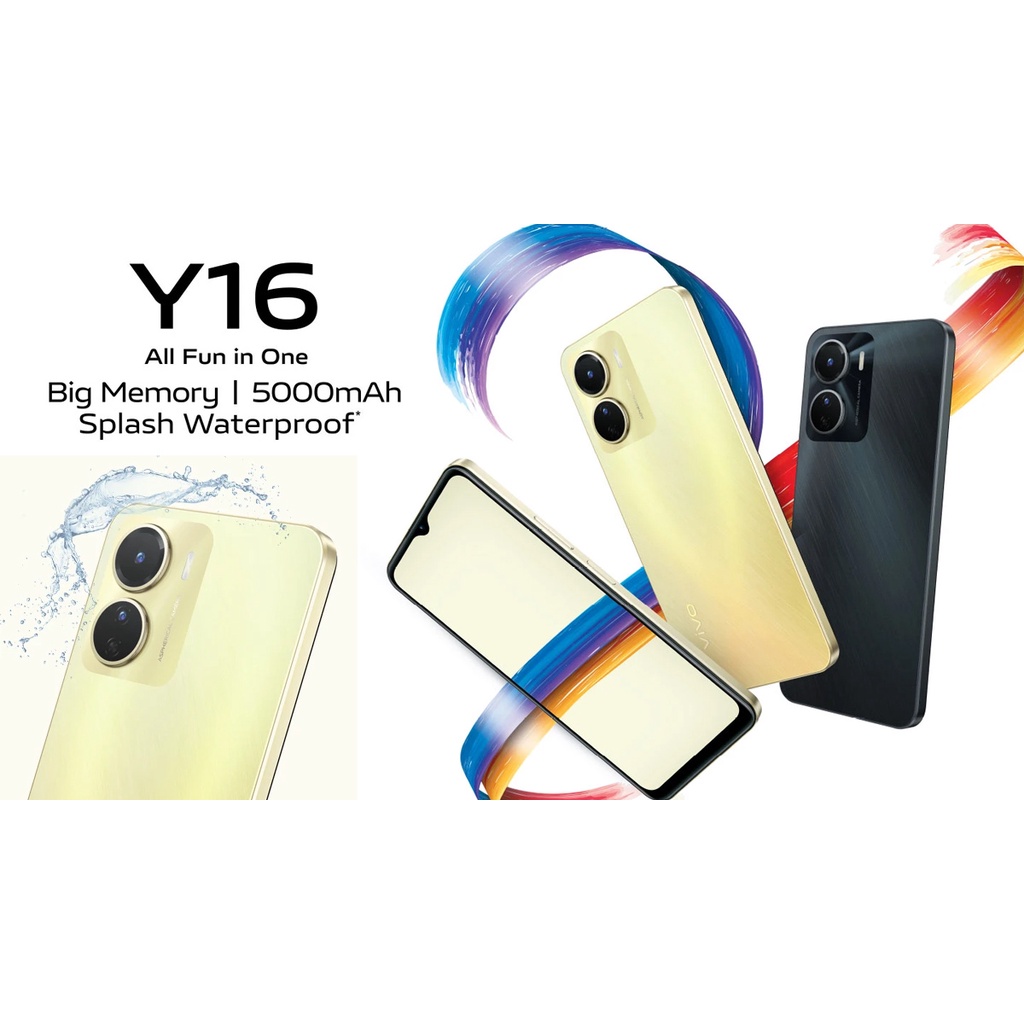 Vivo Y16 4GB+64GB 4GB+128GB Garansi Resmi Vivo 1 Tahun