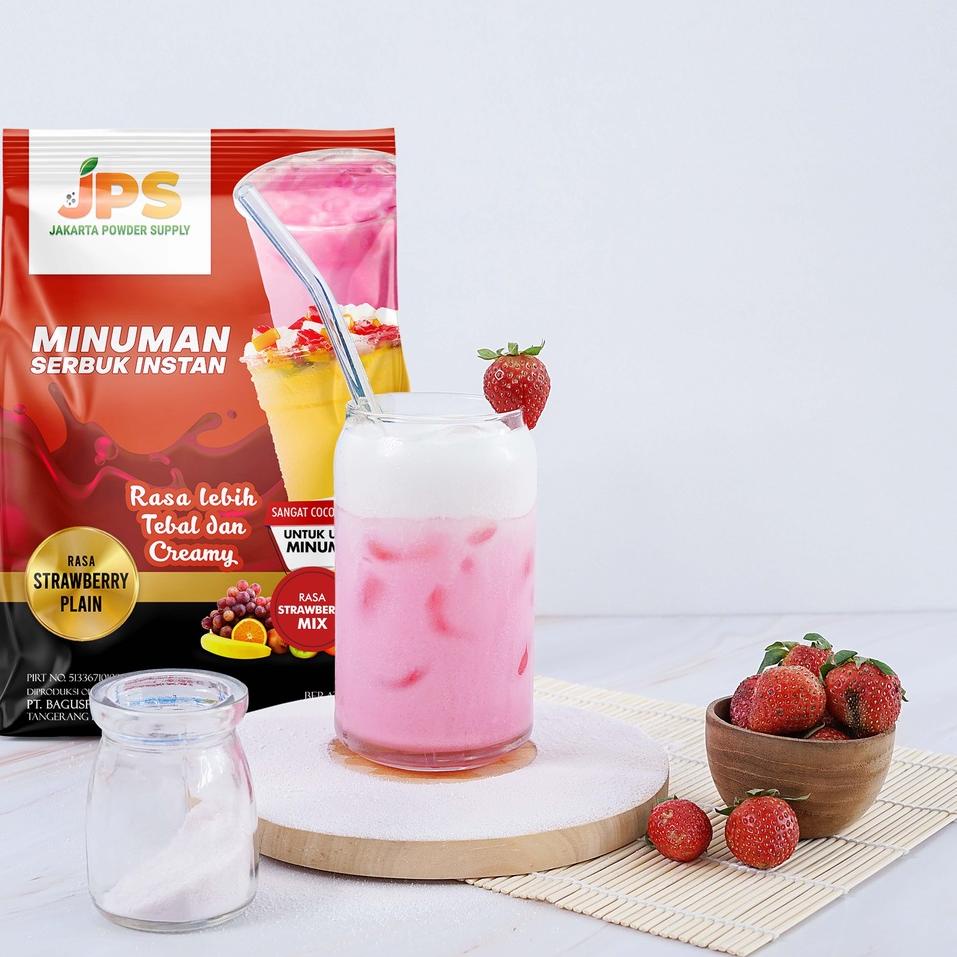 

Dijamin Ori>/ Powder Drink JPS Bubuk Minuman Rasa STRAWBERRY PLAIN 1Kg