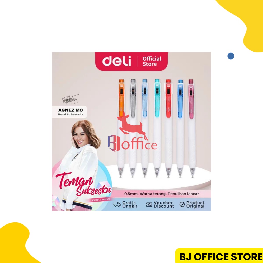 

Deli Color Gel Pen / Pulpen Gel Warna 0.5mm Nyaman Digenggam G22