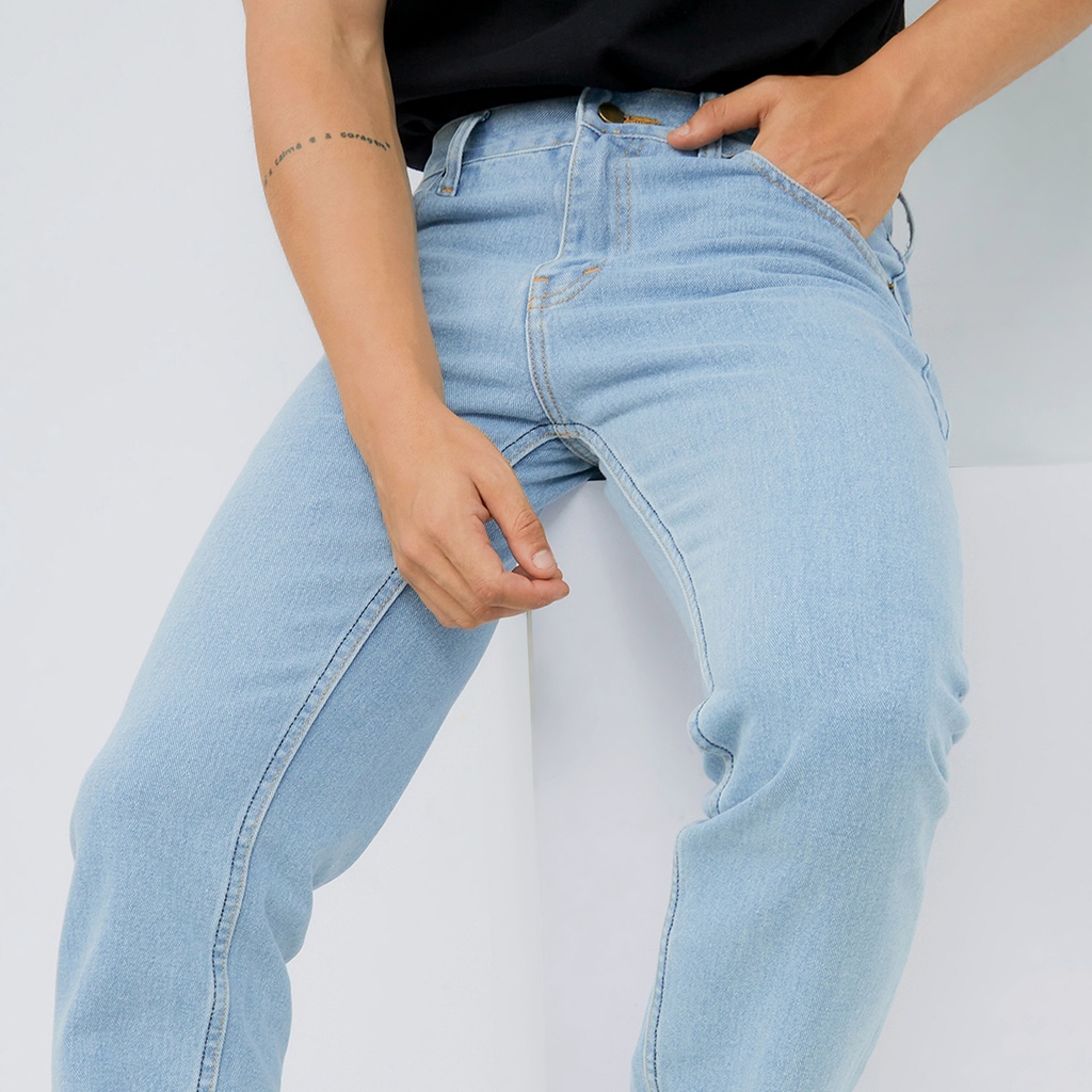 Pluviophile - Jeans Denim Basic reguler - Blue bleach