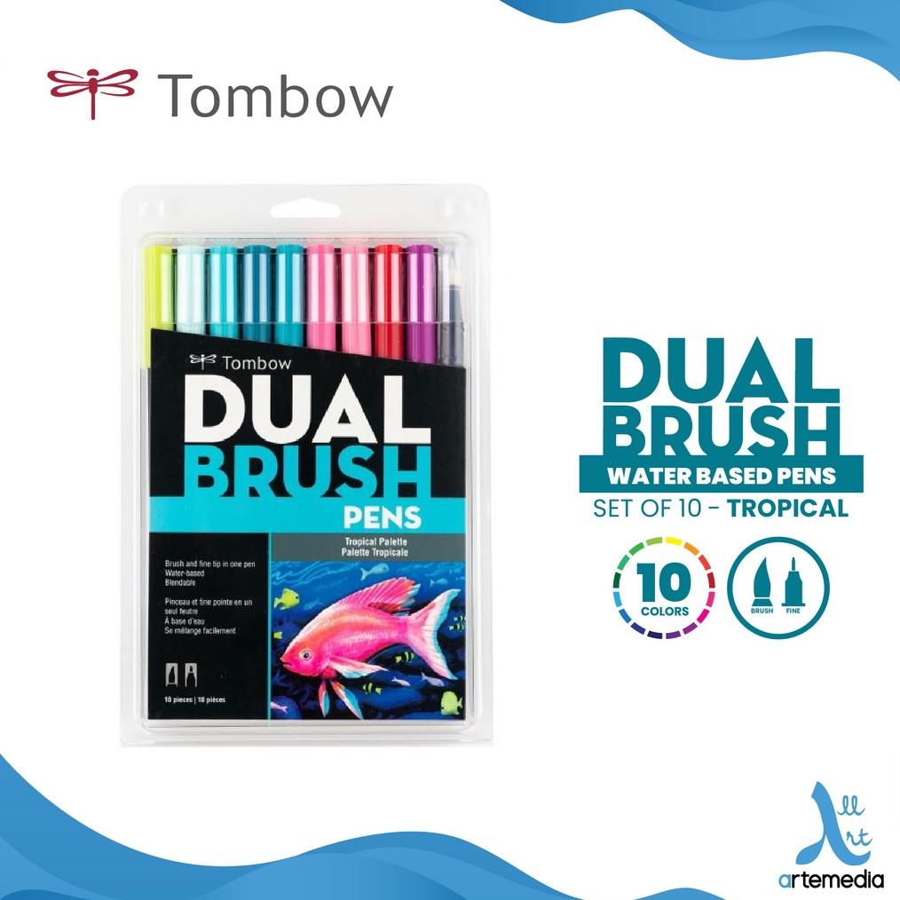 

Tombow Dual Brush Pen Tropical Set 10 Art Marker Spidol Warna