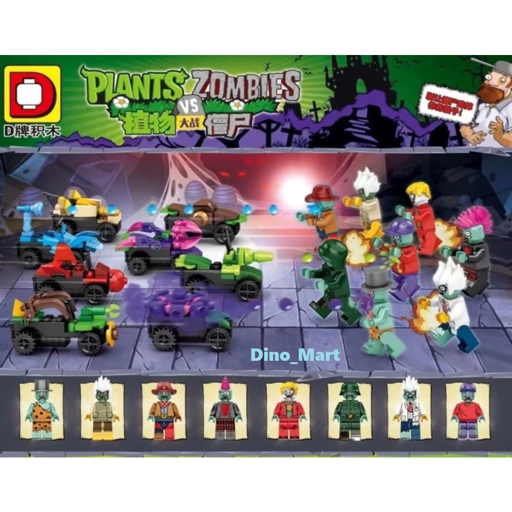 Brick Plantts Vs Zombiies DLP 9127 / Mini Figure PvZ 8 in 1 DLP9127