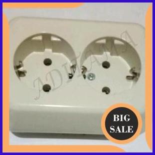 Stop Kontak 2 Lubang Inbow pemasangan dlm dinding Broco 1M4R23 limited stock