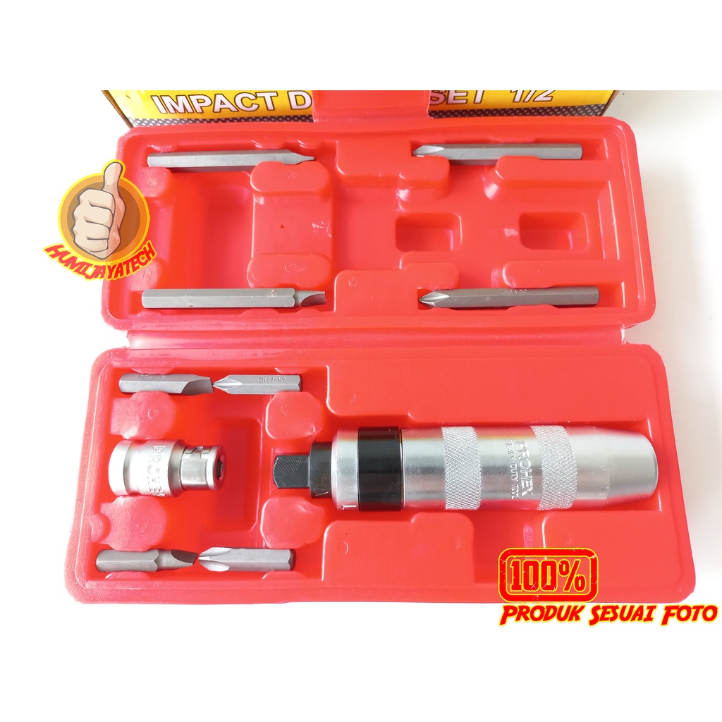 Obeng Ketok Set Heavy Duty Box Merah Prohex Reg.Germany / Obeng Ketok Prohex 2580-600