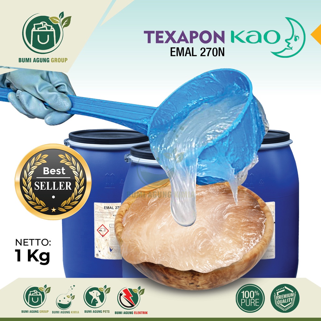 bahan sabun texapon 1kg 1 kg BASF KAO