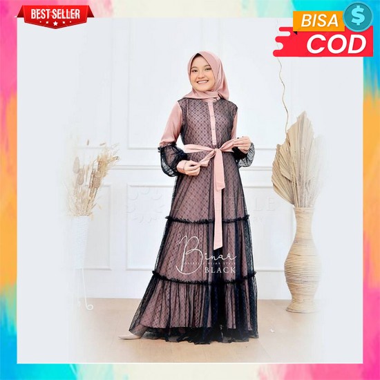 Baju Gamis Dress Wanita Cewek Dewasa Remaja Anak Muslim Kekinian Modern Simple Elegan Mewah Korea St