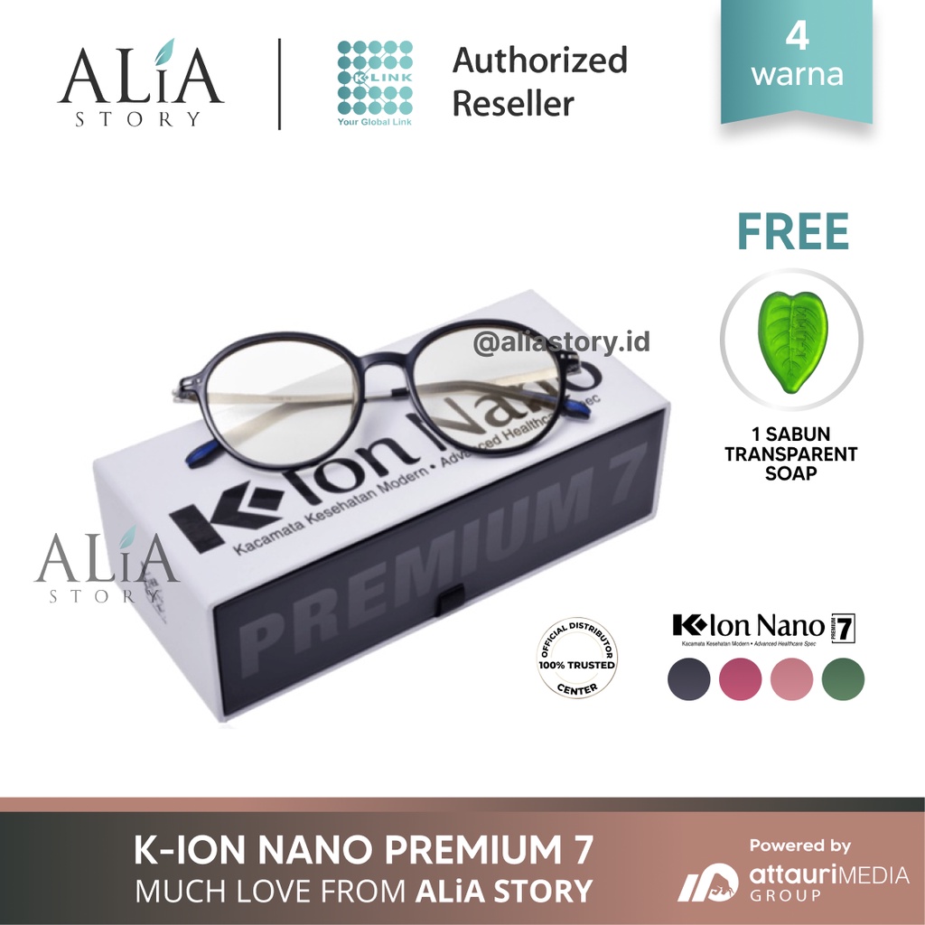K Ion Nano Premium 7 K Link Original Kacamata Kesehatan Pria Wanita Anti Radiasi Gamer Komputer HP T