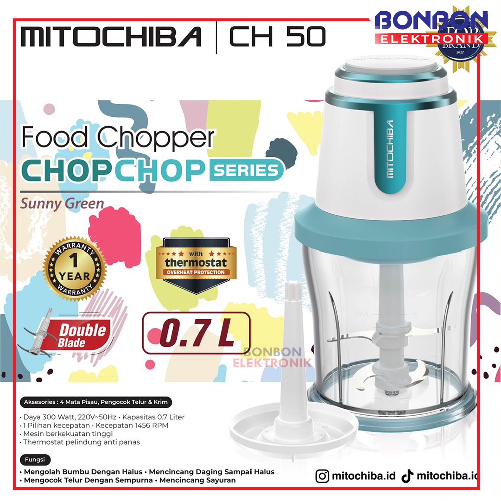 MITOCHIBA Food Chopper 0.7L CH 50 / CH50 Penggiling Daging, Es, Buah