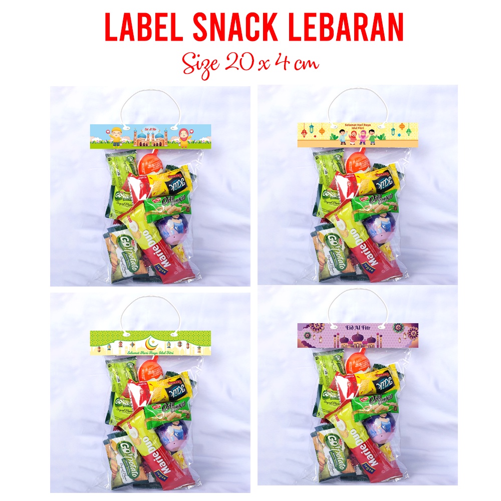 

Label Snack Plastik Bingkisan Lebaran Hari Raya Idul Fitri Eid Mubarak