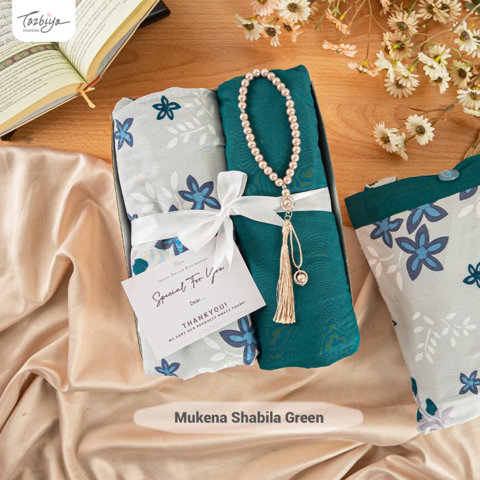 

NEW SALE RAMADHAN !!! MUKENA TAZBIYA SPECIAL GIFT KOMBINASI CANTIK / HADIAH / KADO / HAMPERS - SHABILA GREEN