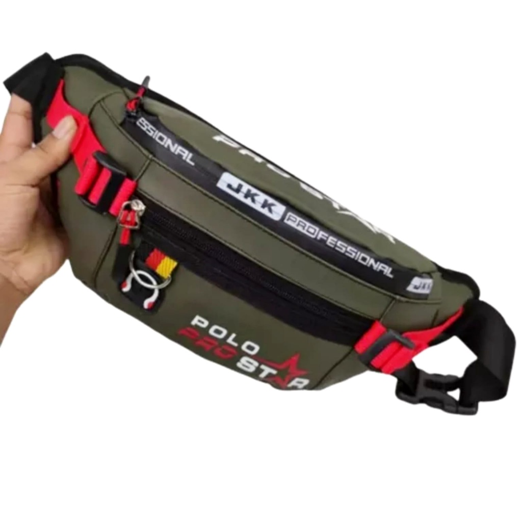 Tas Selempang Pria Waistbag Tas Pinggang Pria Tas Distro Bag Kasual Keren Tas Bahu Pria