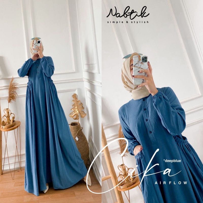 (NEW MODEL)GAMIS CRINKEL CIKA DRESS MAXY // GAMIS CRINGKEL CIKA DRESS AIRFLOW // DRESS FASHION WANITA KEKINIAN
