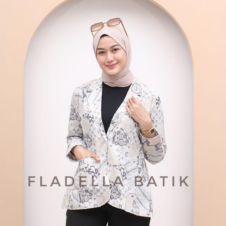 [ART. 2395 Blazer batik kantor wanita - blazer batik kerja wanita