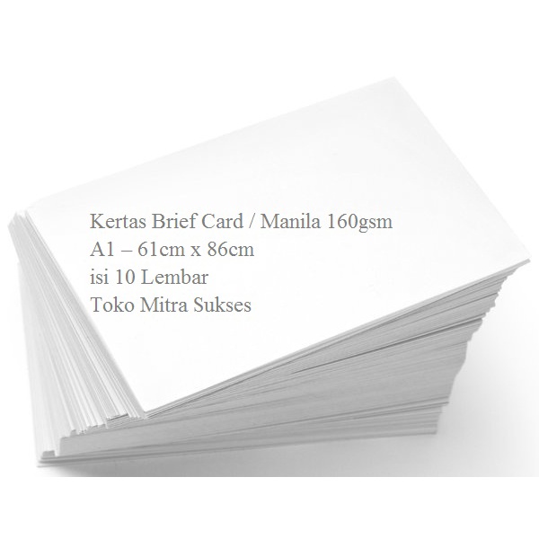 

Kertas Brief Card - BC - Kertas Manila 160gram A1 isi 10 Lembar