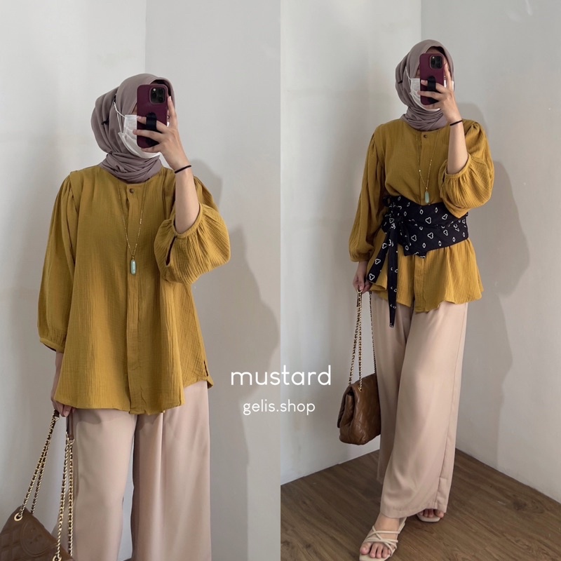 LULA TOP BLOUSE / BLOUSE WANITA KEKINIAN / BLOUSE KOREA / BLOUSE TANGAN BALON / BLOUSE TERBARU