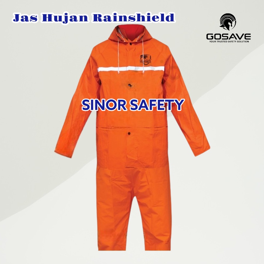 Jas Hujan RAINSHIELD Industrial Safety Raincoat Baju Celana Motor